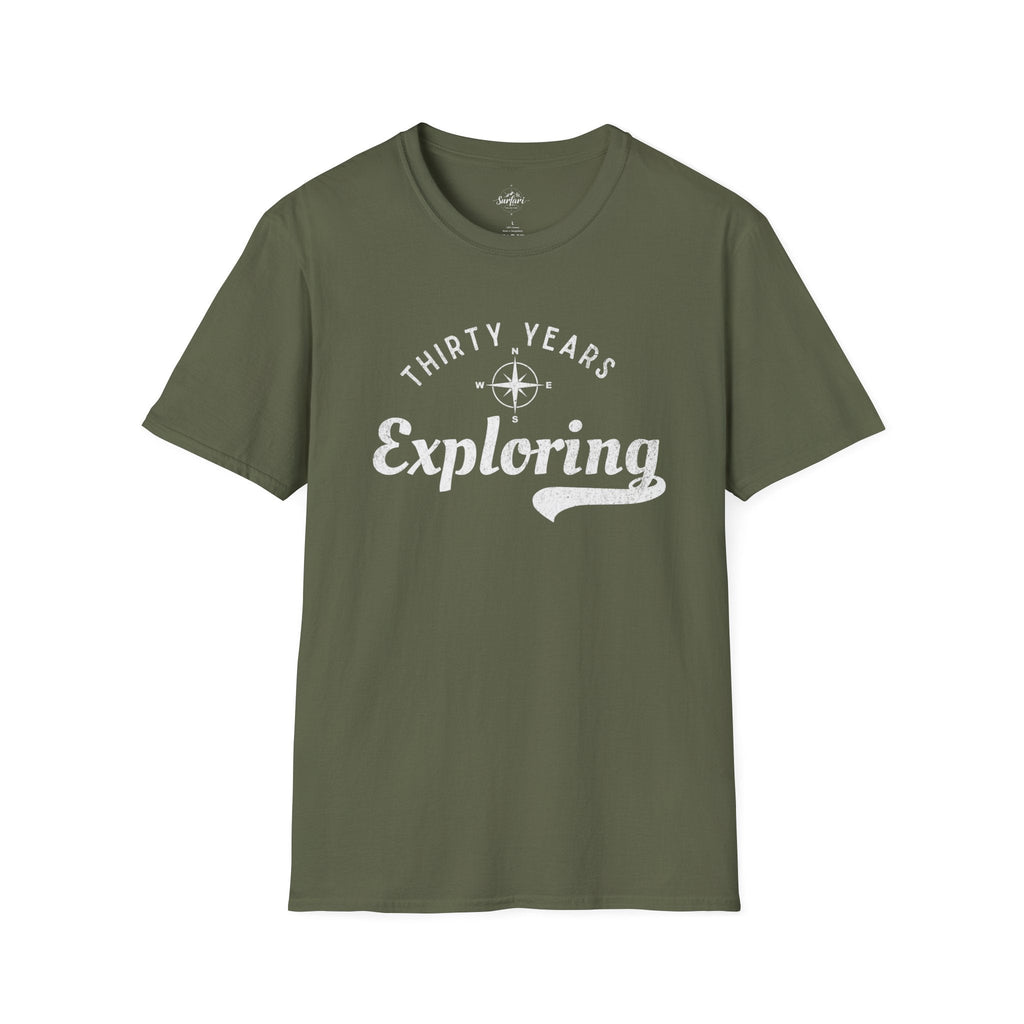 Printify T-Shirt Military Green / S 30 Years Exploring