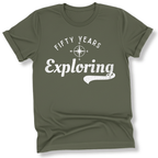 Printify T-Shirt Military Green / S 50 Years Exploring