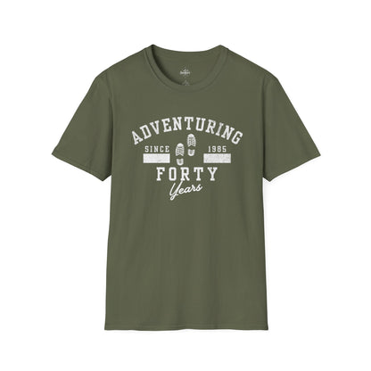Printify T-Shirt Military Green / S Adventuring Since 1985