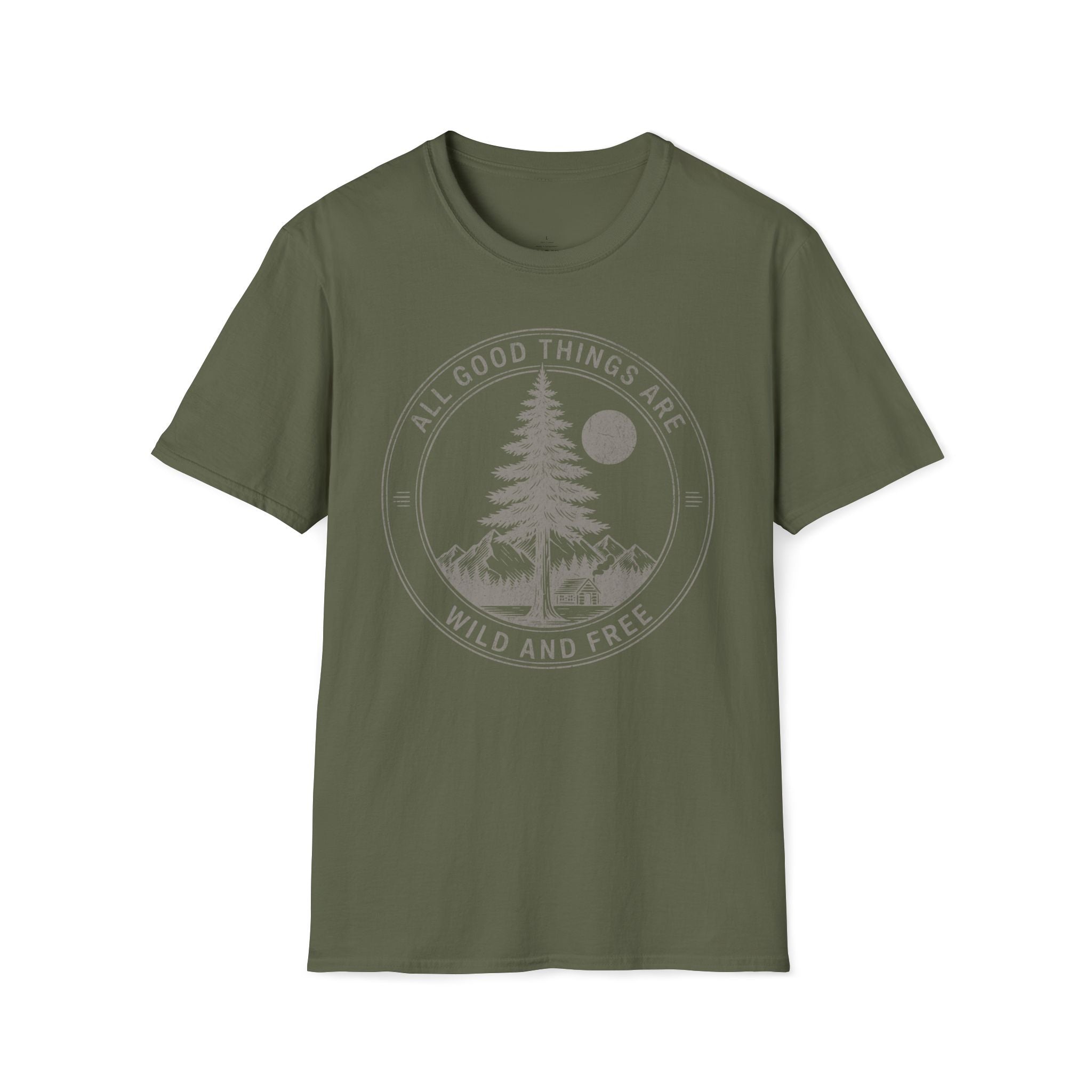 Printify T-Shirt Military Green / S All Good Things