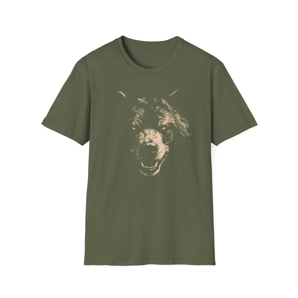 Printify T-Shirt Military Green / S Bear Scare