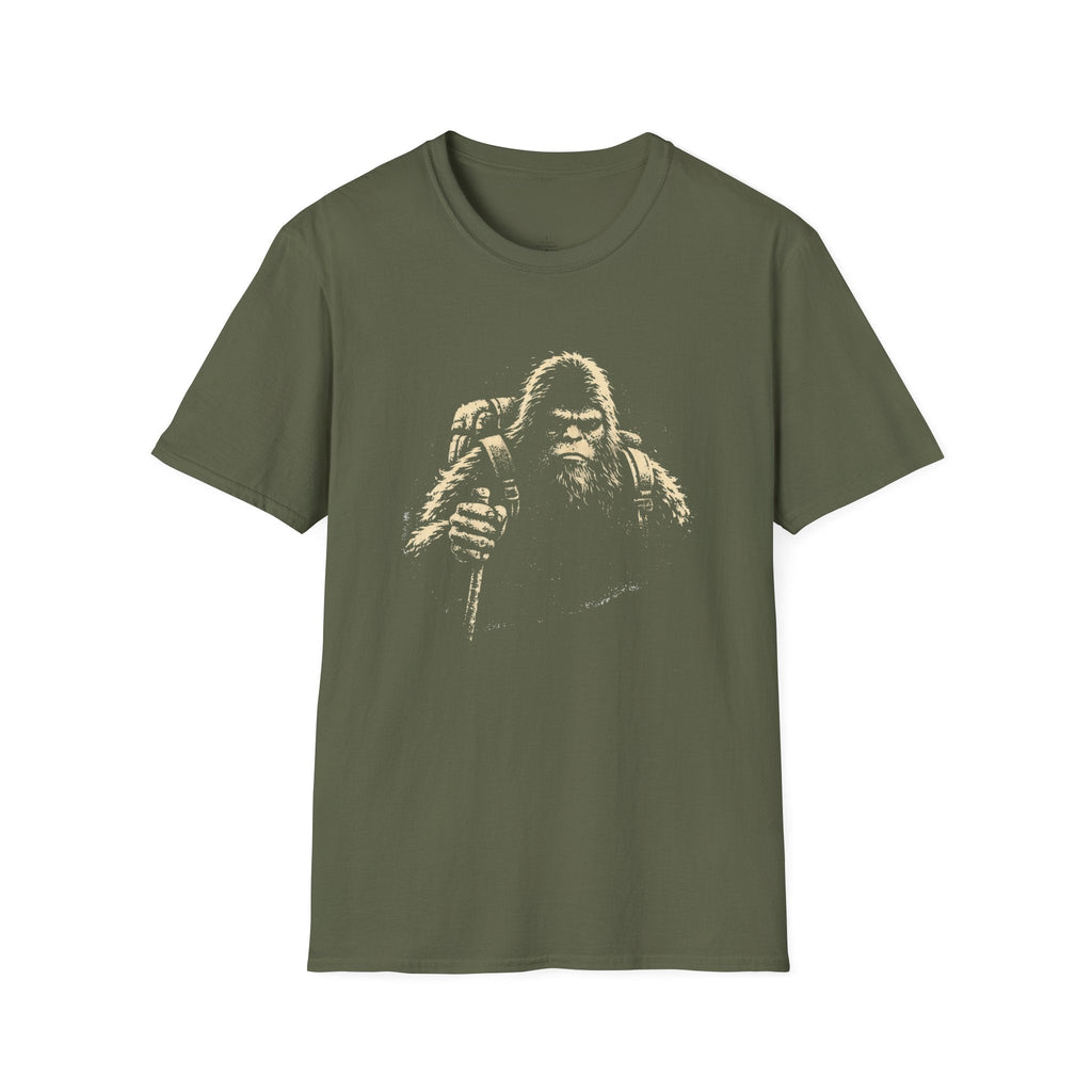Printify T-Shirt Military Green / S Bigfoot Hiking
