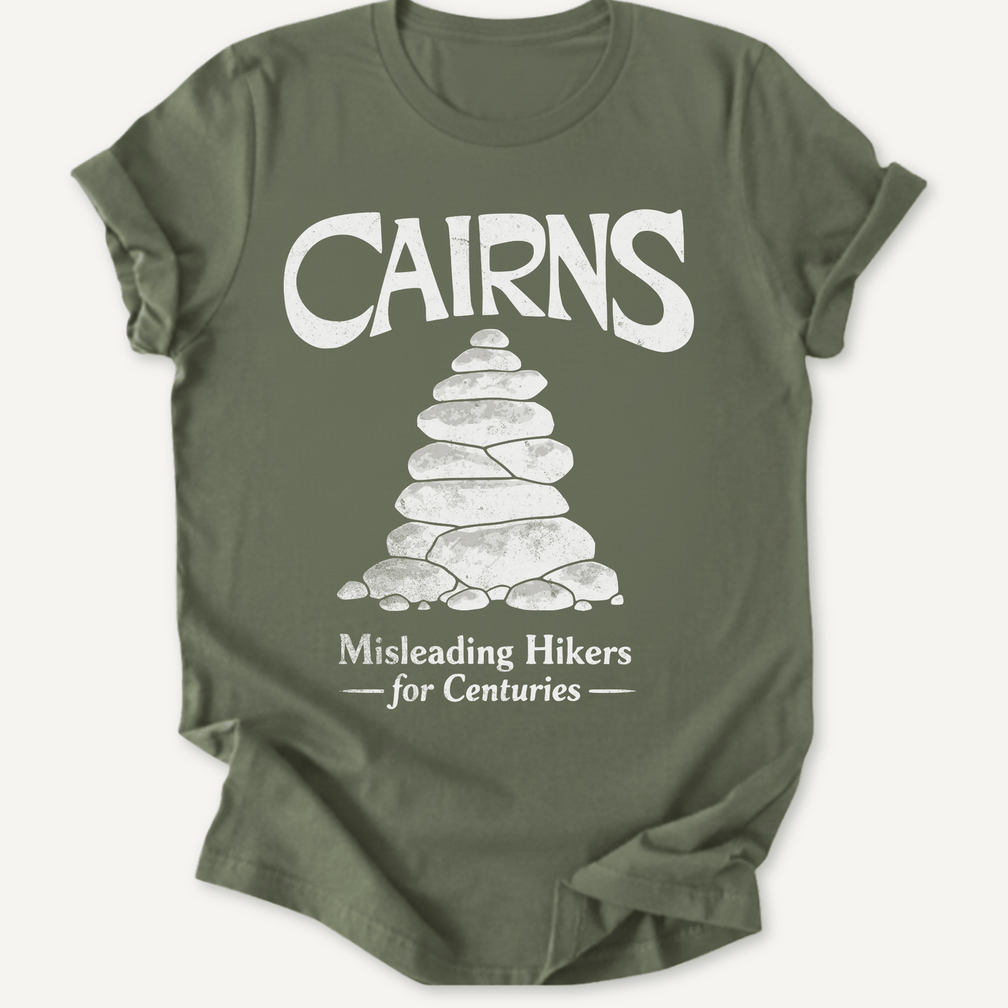 Printify T-Shirt Military Green / S Cairns Misleading Hikers for Centuries