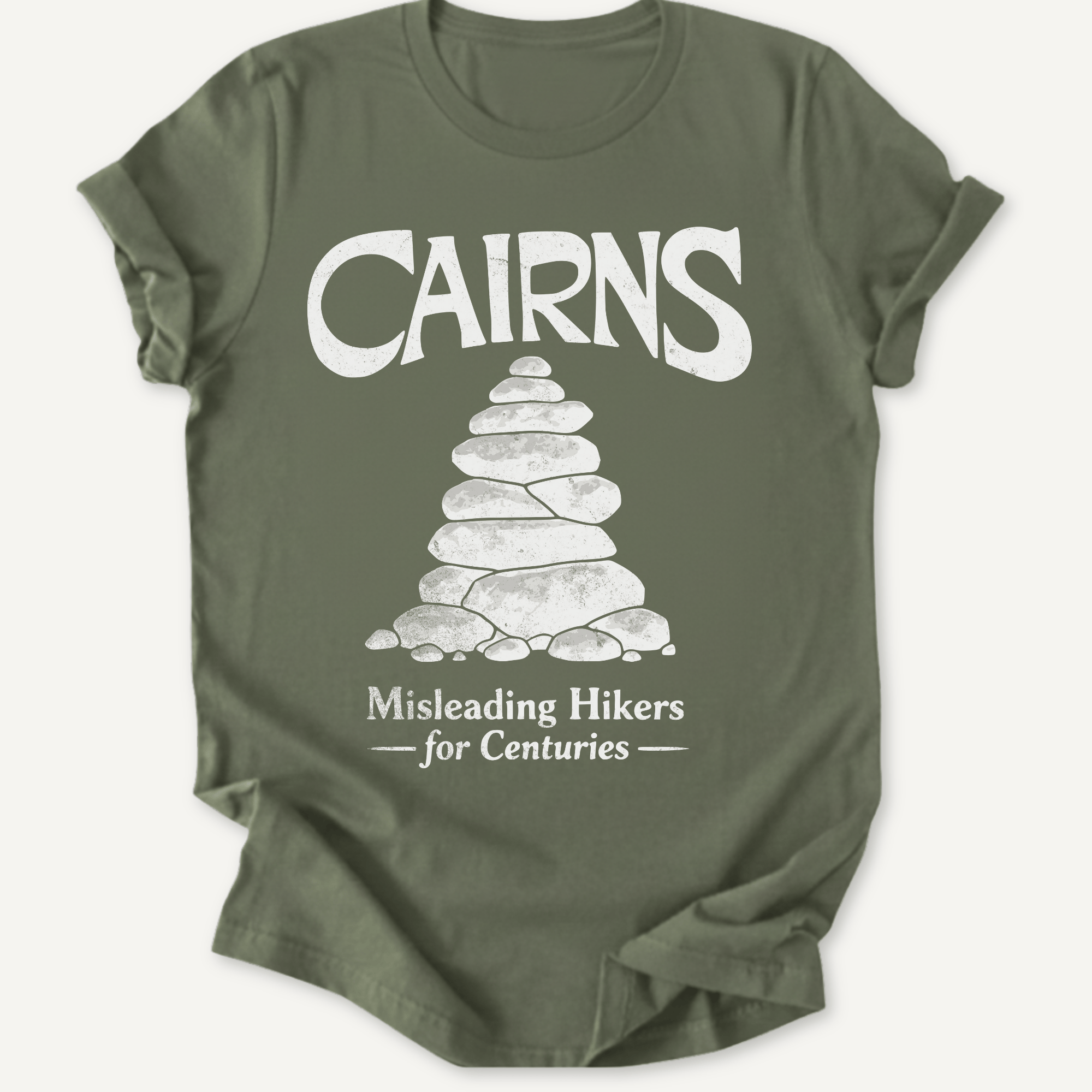 Printify T-Shirt Military Green / S Cairns Misleading Hikers for Centuries