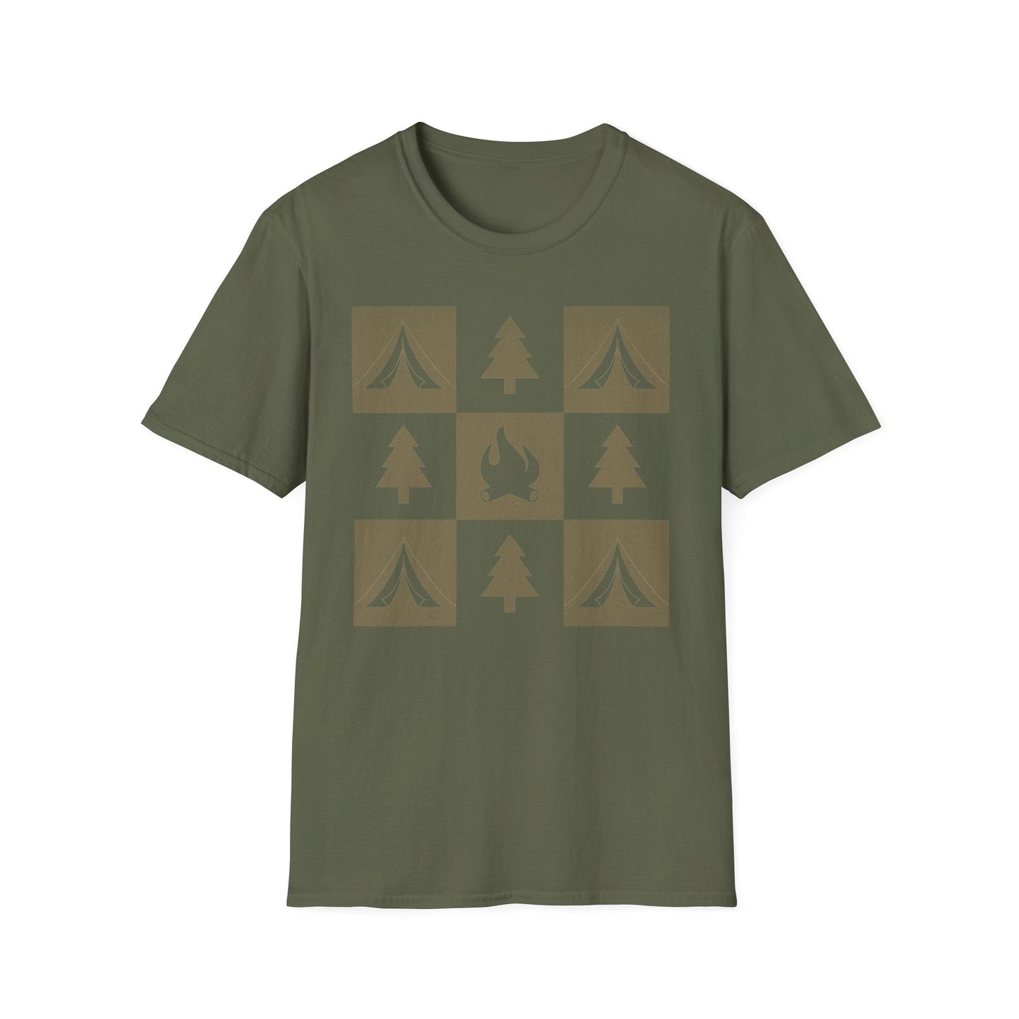 Printify T-Shirt Military Green / S Campfire Adventure