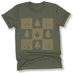 Printify T-Shirt Military Green / S Campfire Adventure