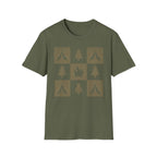 Printify T-Shirt Military Green / S Campfire Adventure Unisex Softstyle T-Shirt - Perfect for Outdoor Lovers