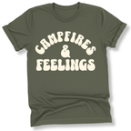 Printify T-Shirt Military Green / S Campfires & Feelings