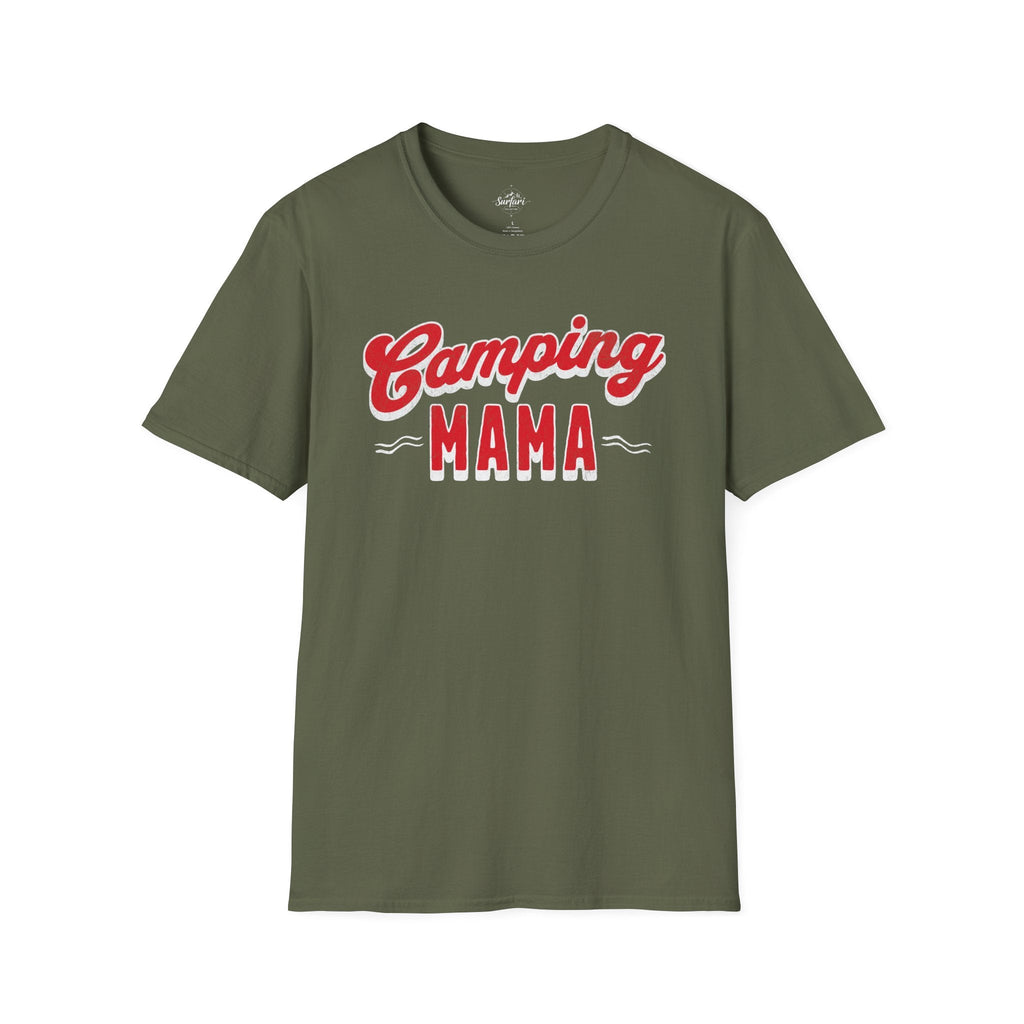 Printify T-Shirt Military Green / S Camping MAMA