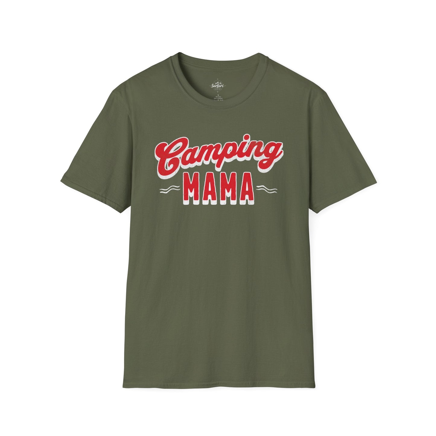 Printify T-Shirt Military Green / S Camping MAMA
