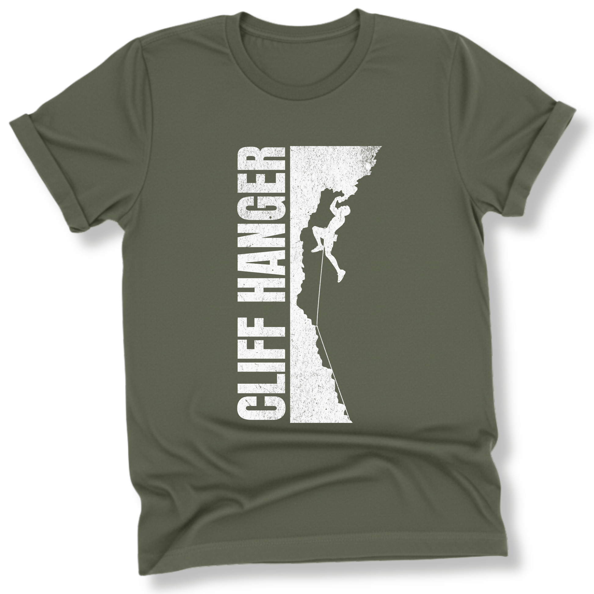 Printify T-Shirt Military Green / S Cliff Hanger