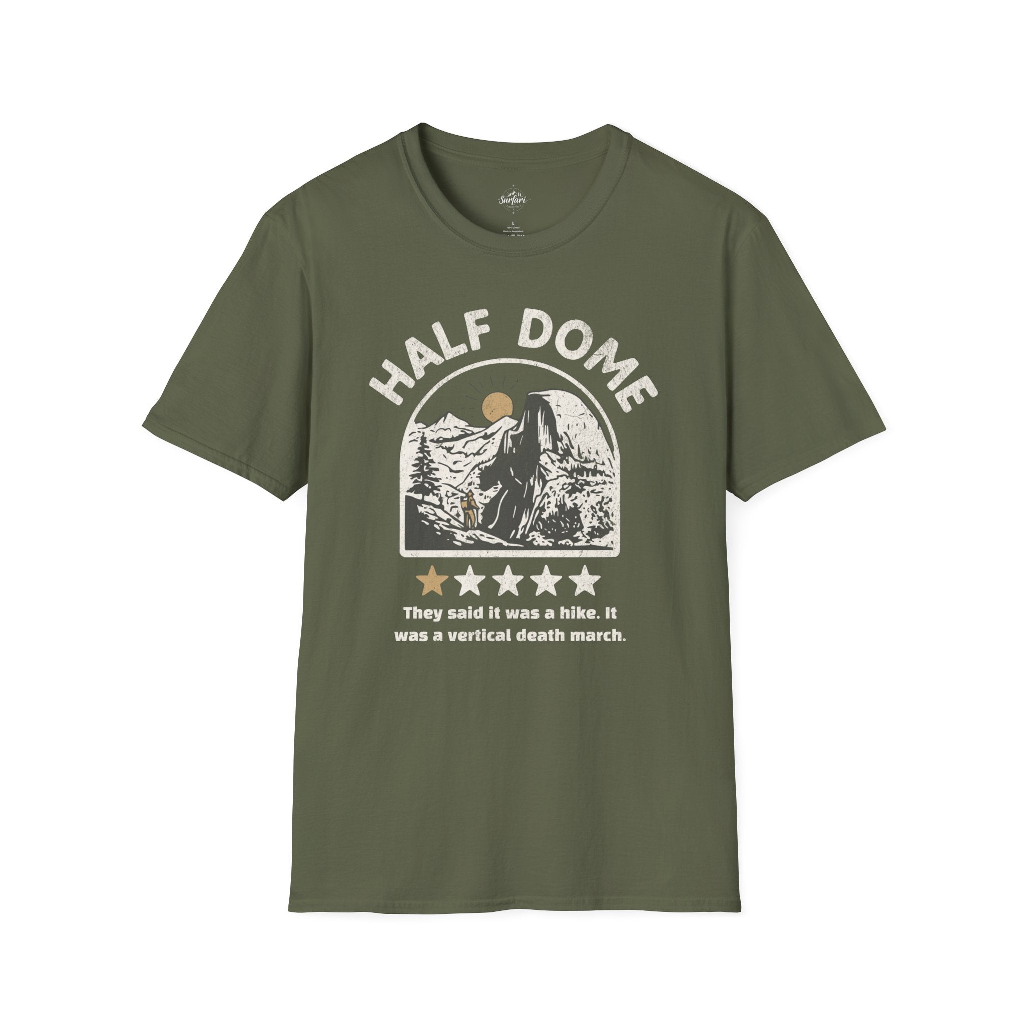 Printify T-Shirt Military Green / S Copy of Half Dome One Star Review T-Shirt