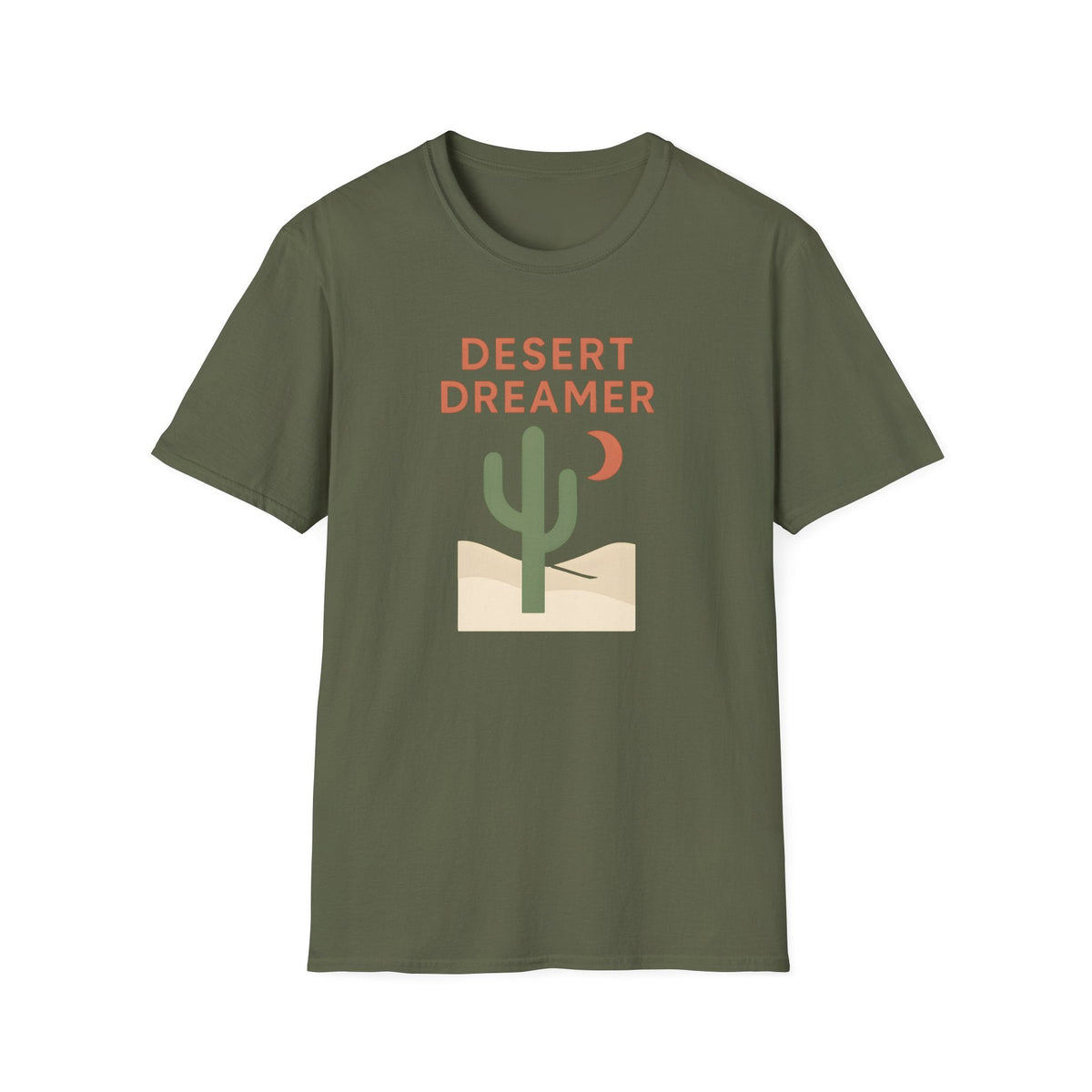 Printify T-Shirt Military Green / S Desert Dreamer Illustration T-Shirt