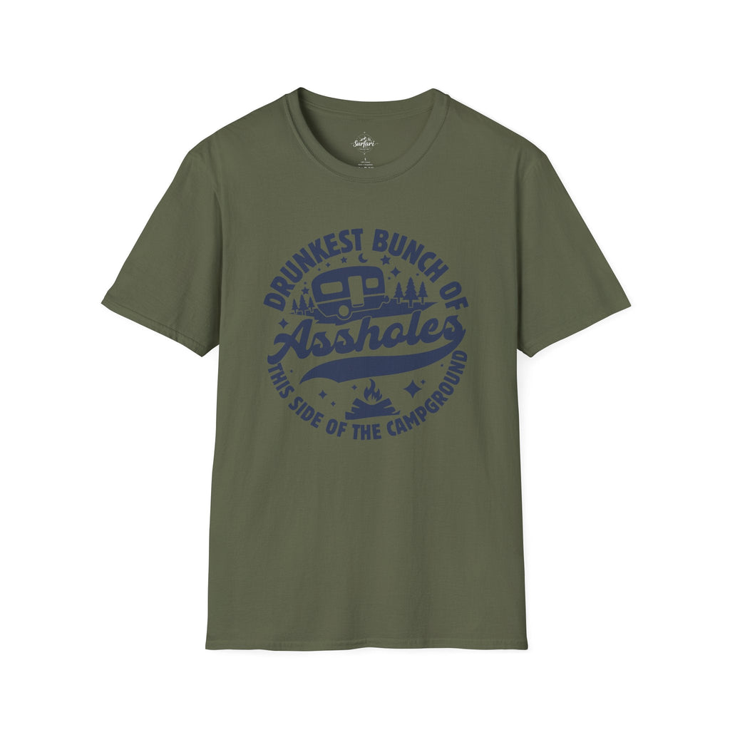 Printify T-Shirt Military Green / S Drunkest Bunch of A*holes