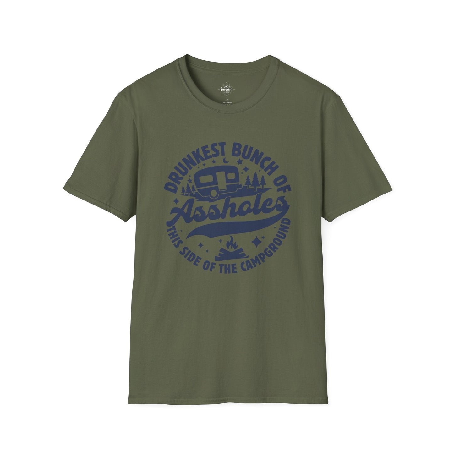 Printify T-Shirt Military Green / S Drunkest Bunch of A*holes