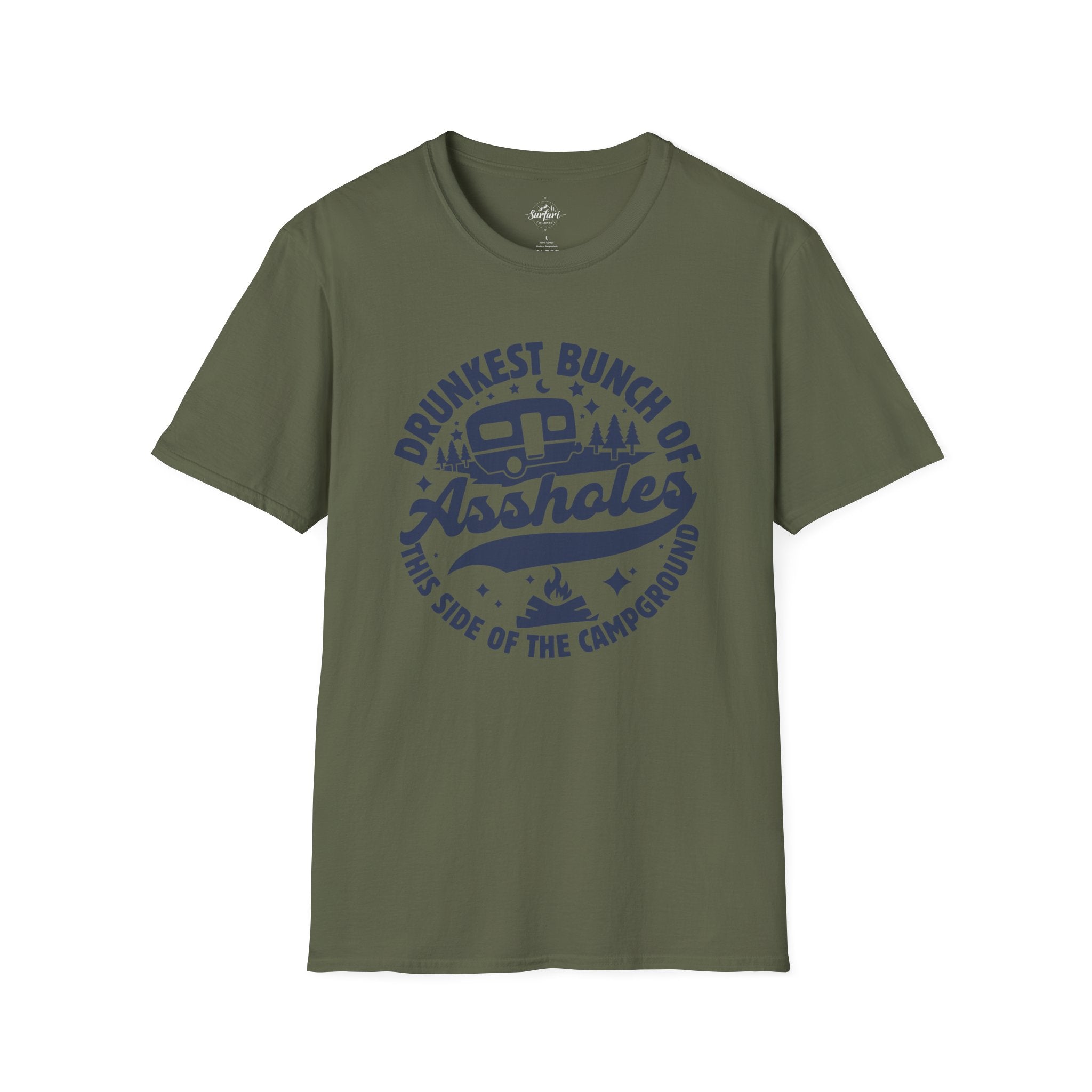 Printify T-Shirt Military Green / S Drunkest Bunch of A*holes
