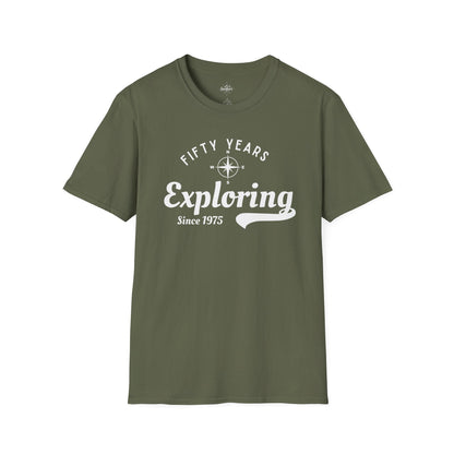 Printify T-Shirt Military Green / S Exploring Since 1975