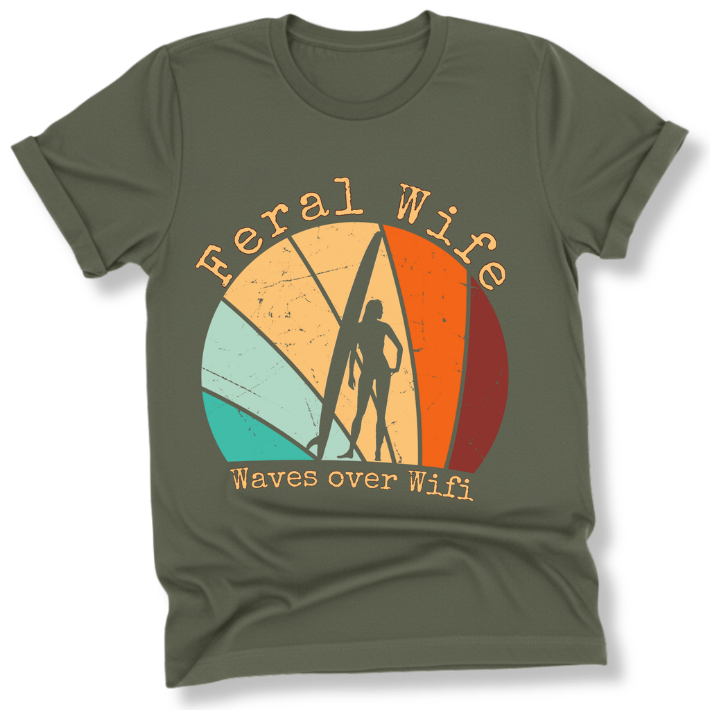 Printify T-Shirt Military Green / S Feral Wife