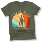 Printify T-Shirt Military Green / S Feral Wife