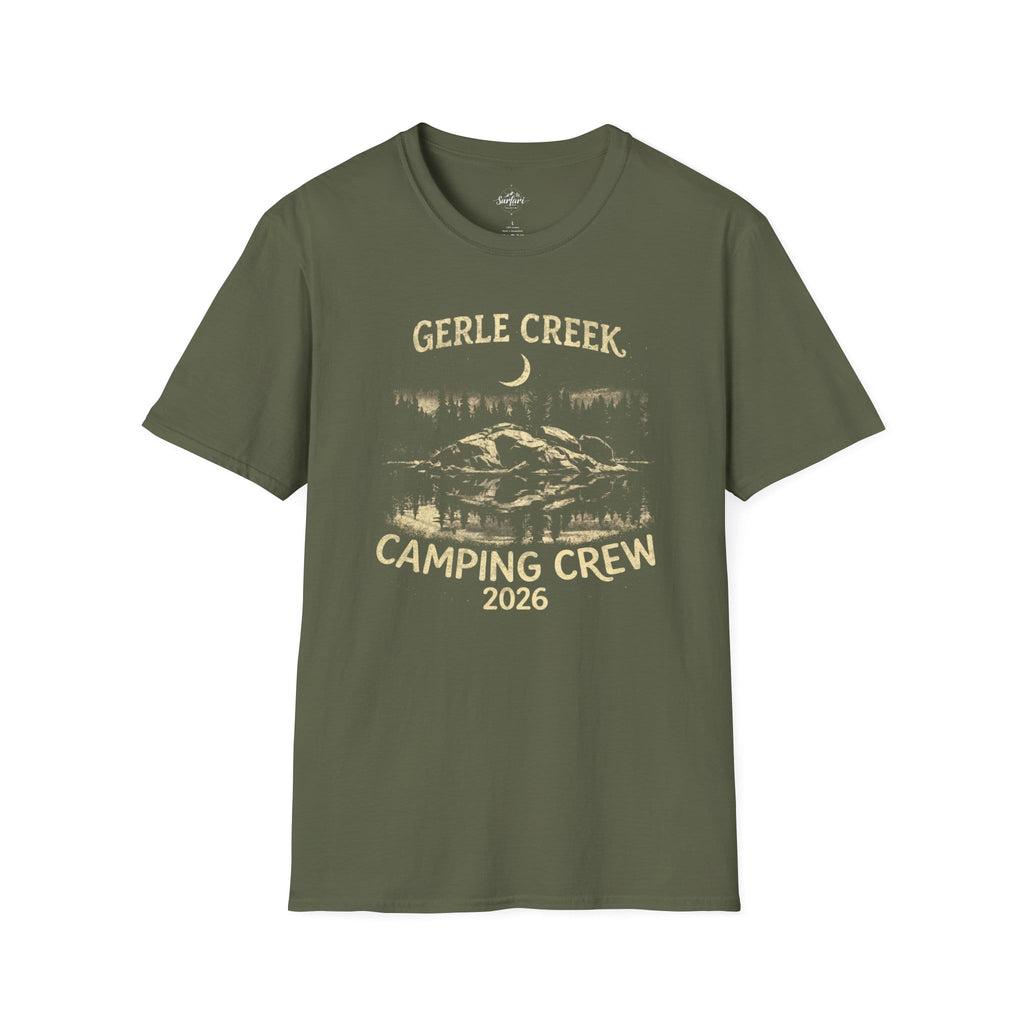 Printify T-Shirt Military Green / S Gerle Creek Camping Crew 2026