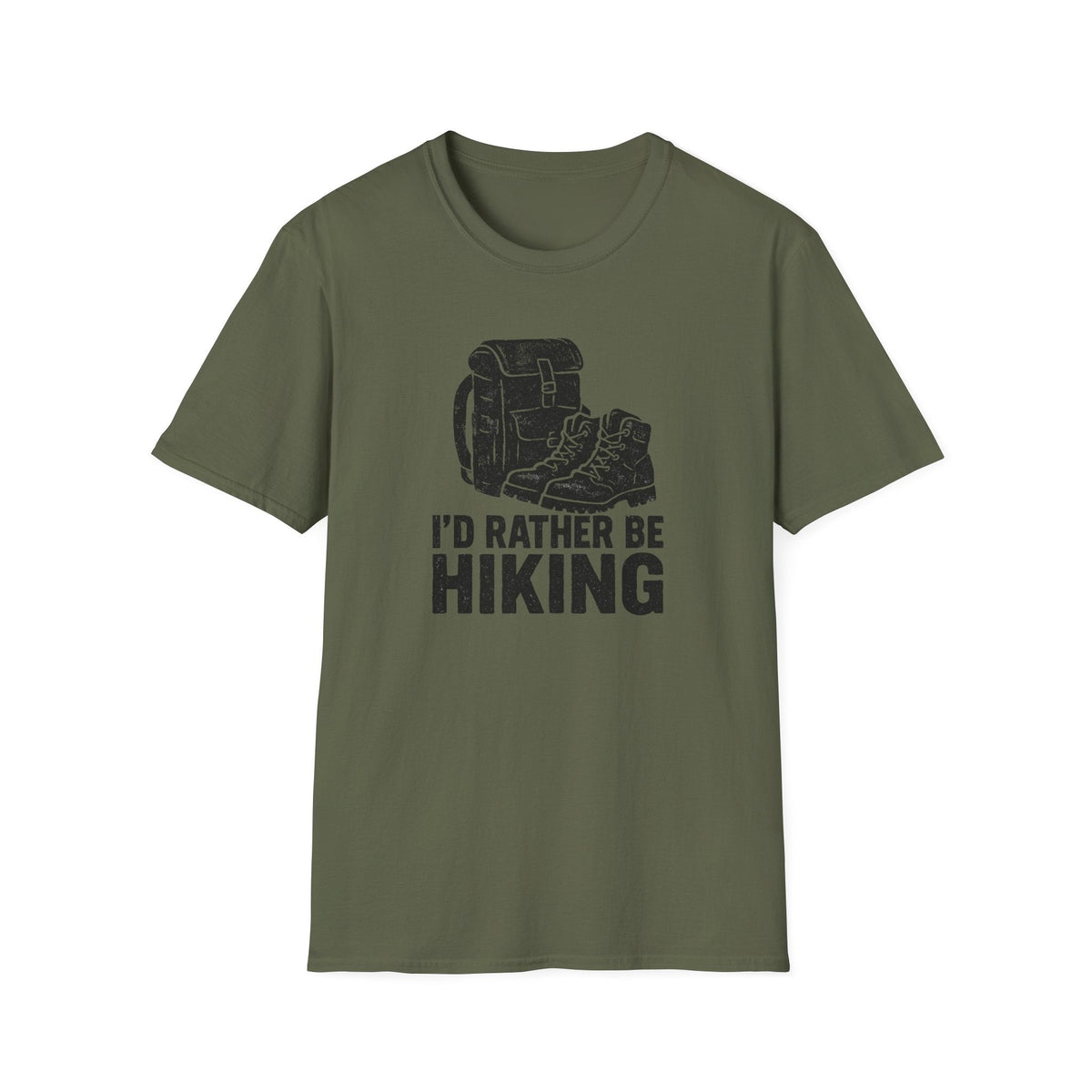 Printify T-Shirt Military Green / S Glittery Backpack Silhouette T-Shirt