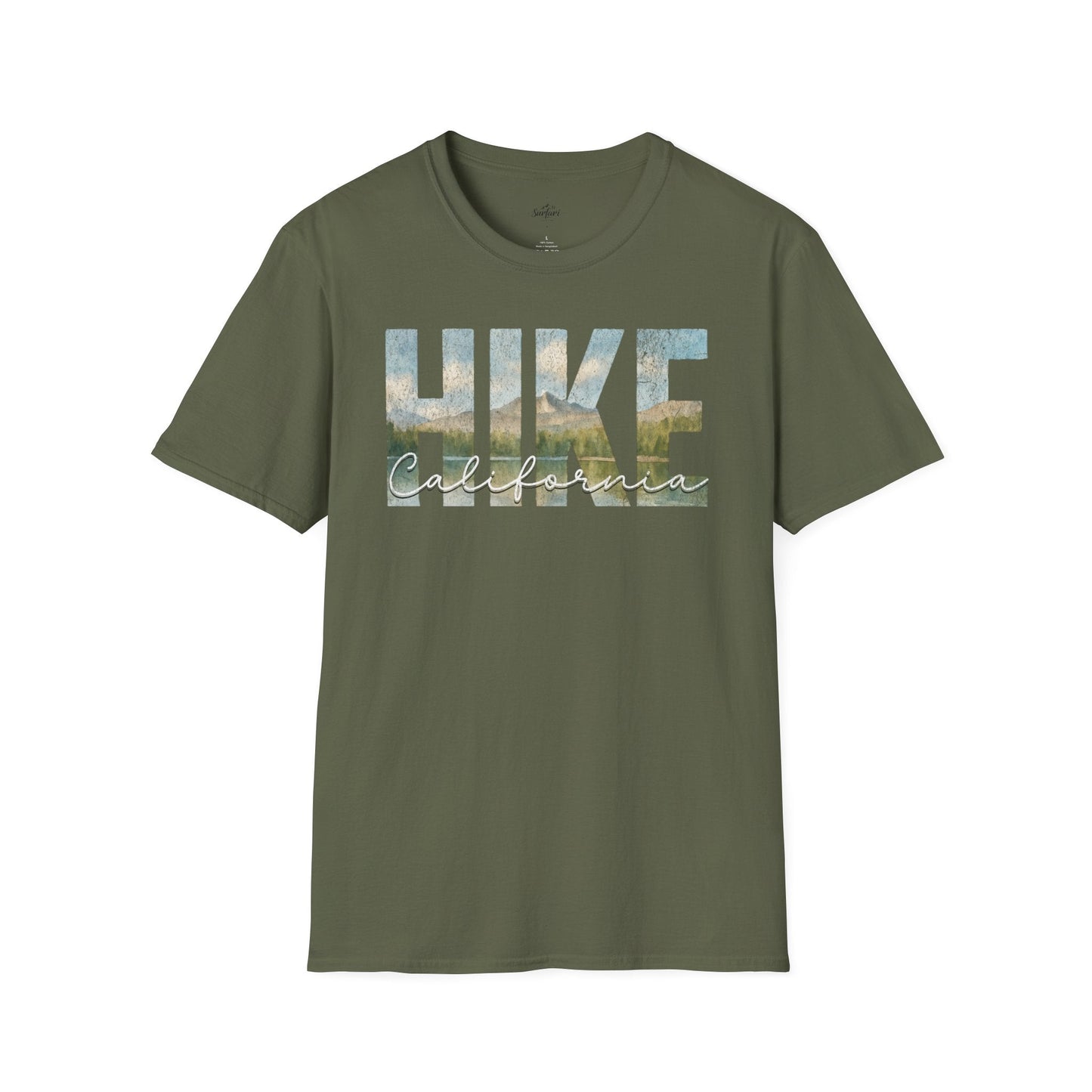 Printify T-Shirt Military Green / S Hike California