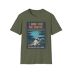 Printify T-Shirt Military Green / S Hiking for Snacks