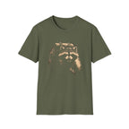 Printify T-Shirt Military Green / S Hiking Raccoon