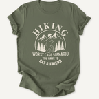 Printify T-Shirt Military Green / S Hiking Worst Case Scenario