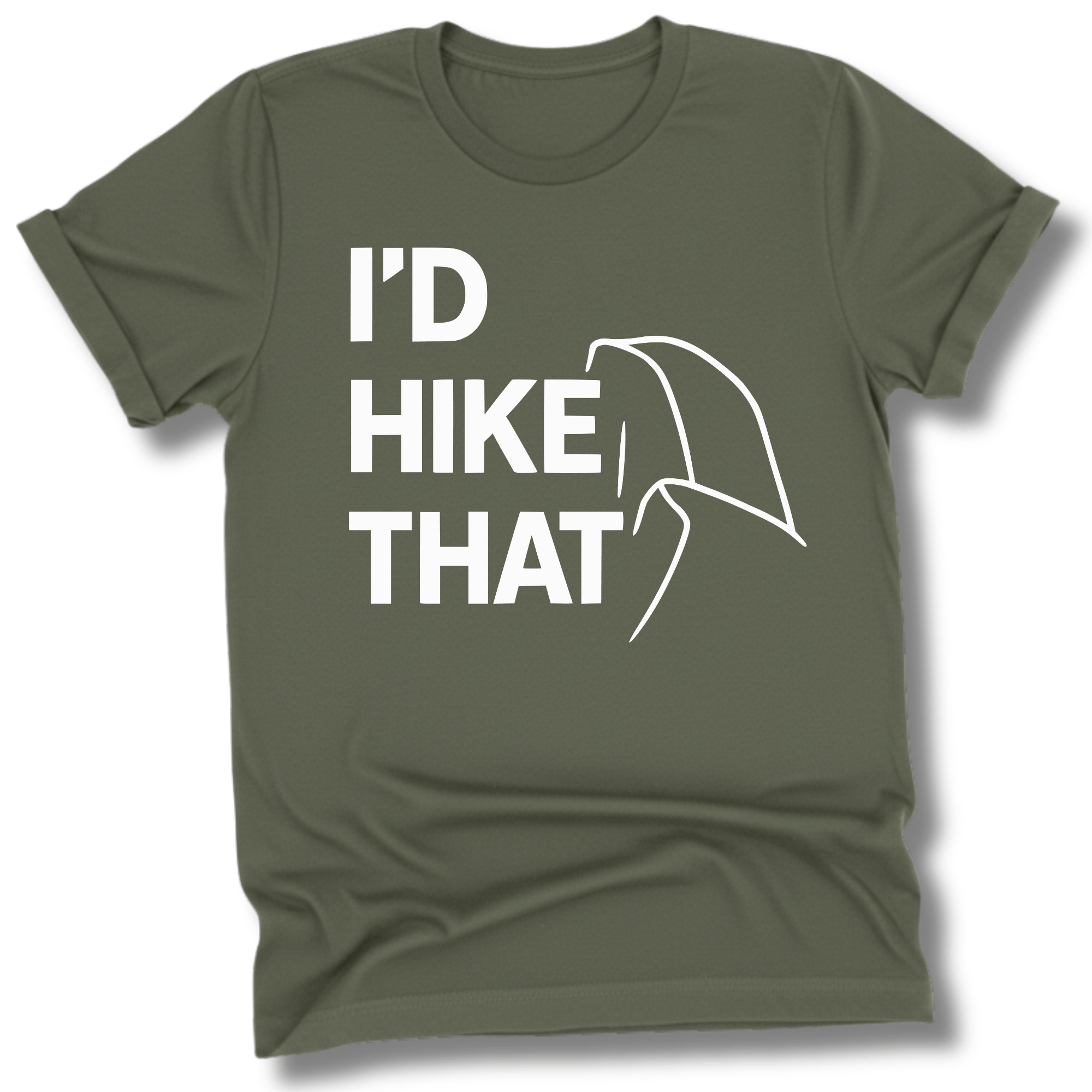 Printify T-Shirt Military Green / S I'd Hike That, Half Dome