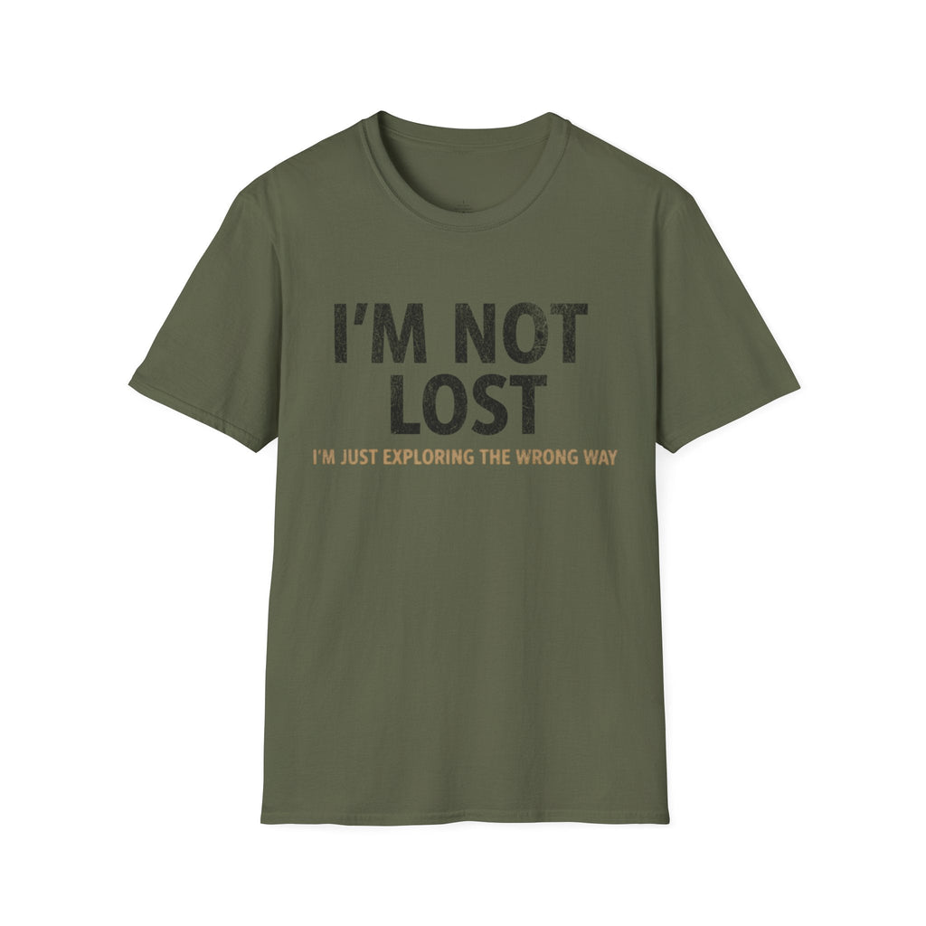 Printify T-Shirt Military Green / S I'm Not Lost