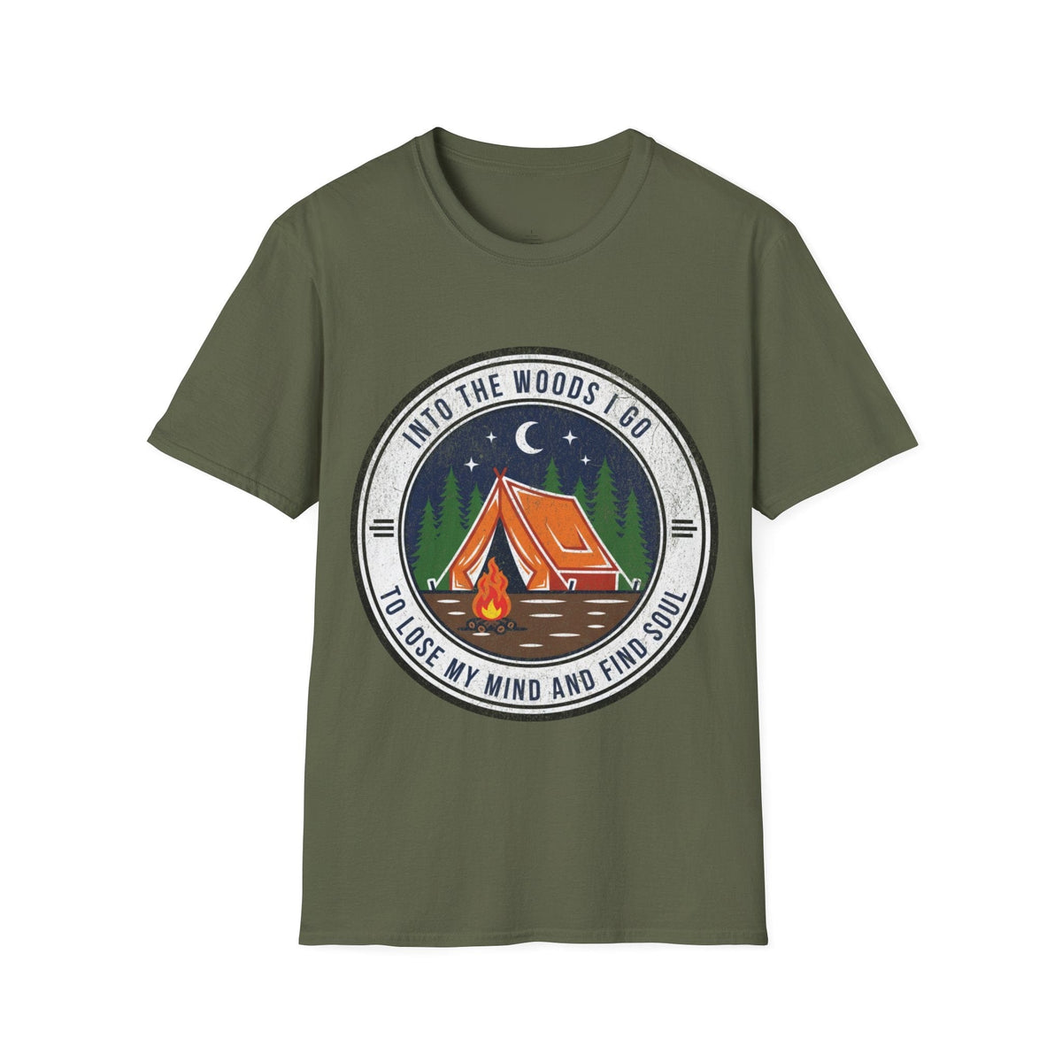 Printify T-Shirt Military Green / S Into the Woods i Go