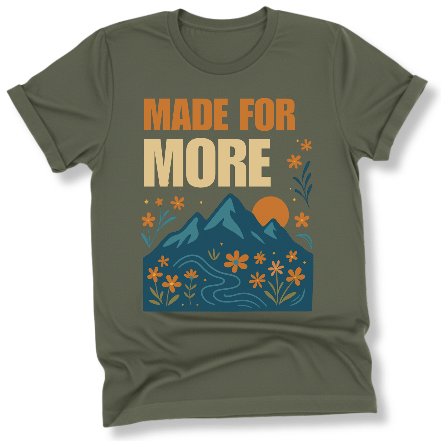 Printify T-Shirt Military Green / S Made for More