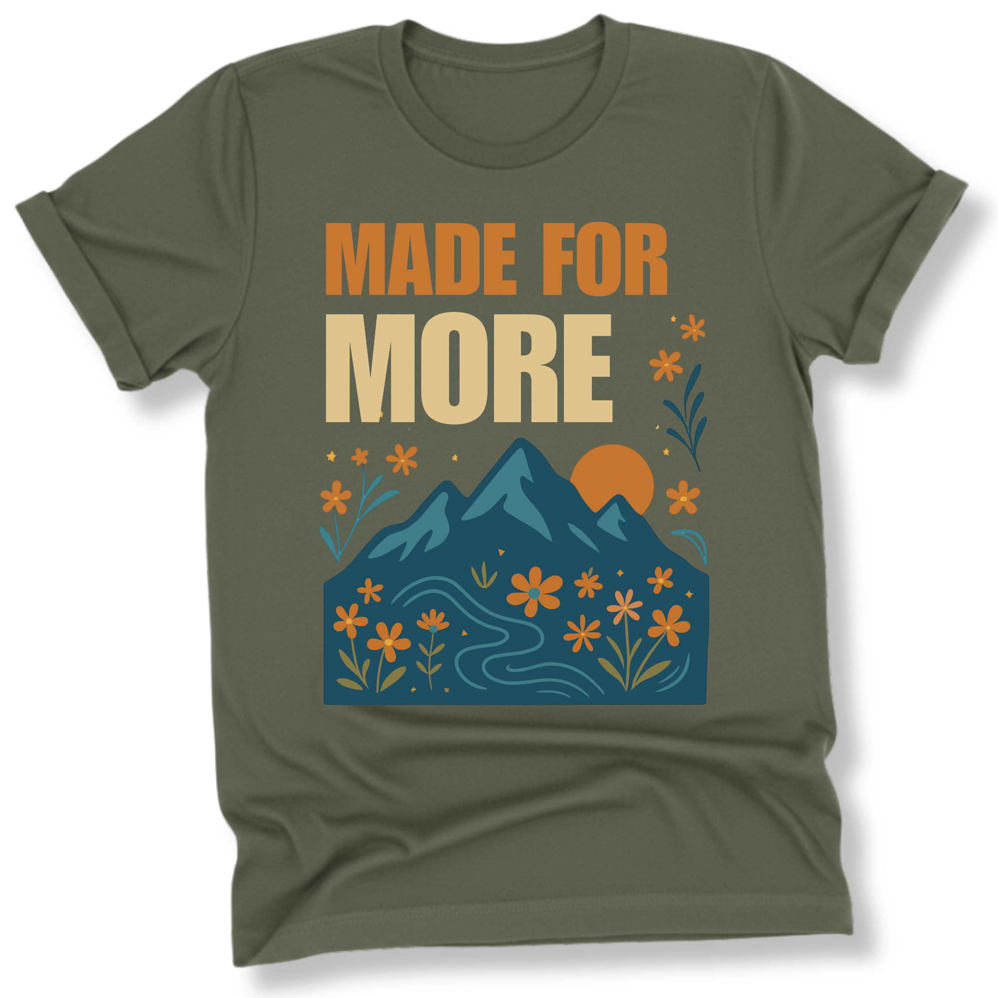 Printify T-Shirt Military Green / S Made for More