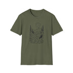 Printify T-Shirt Military Green / S Moonlit Mountain Landscape T-Shirt