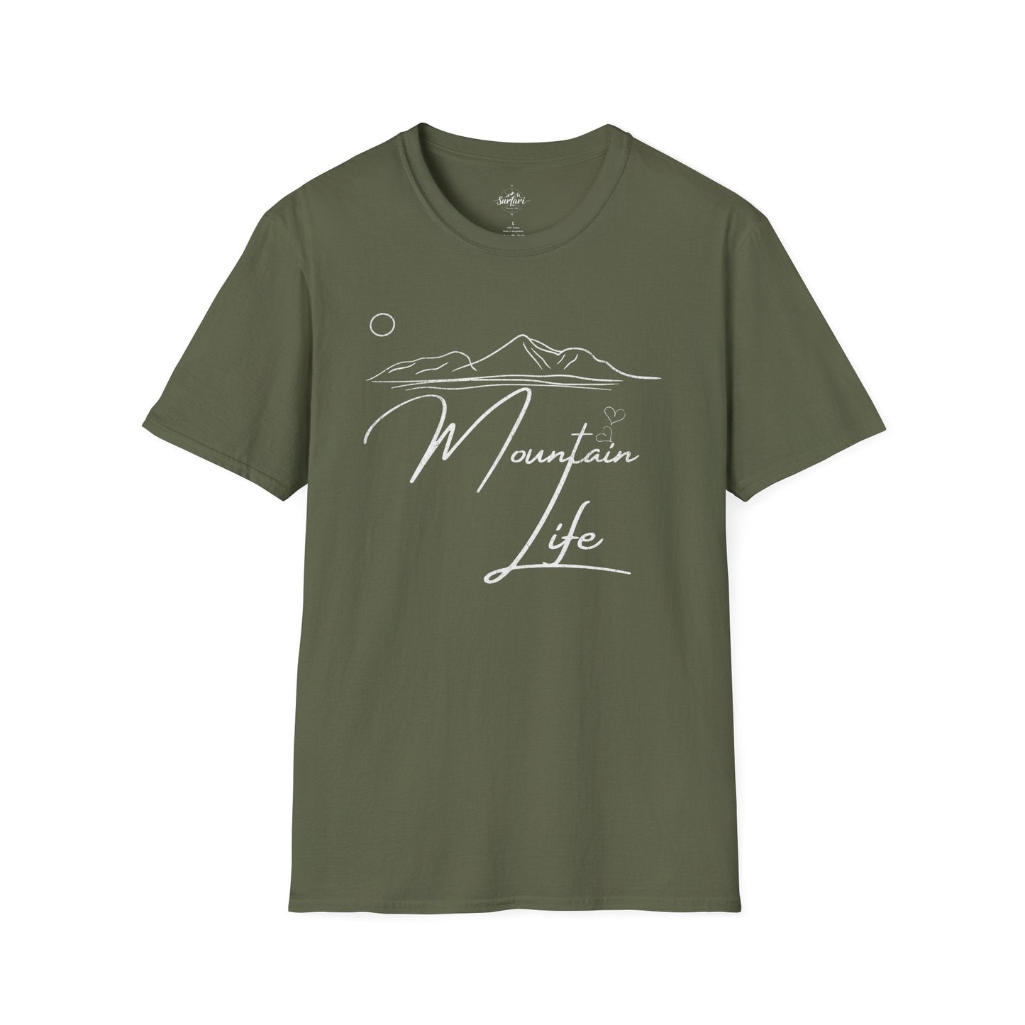 Printify T-Shirt Military Green / S Mountain Life