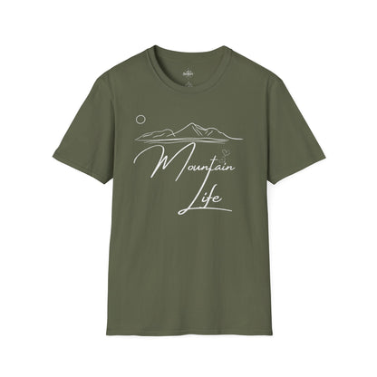Printify T-Shirt Military Green / S Mountain Life