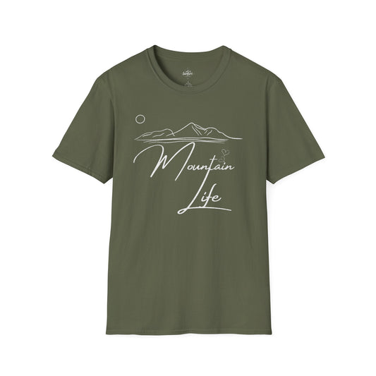Printify T-Shirt Military Green / S Mountain Life