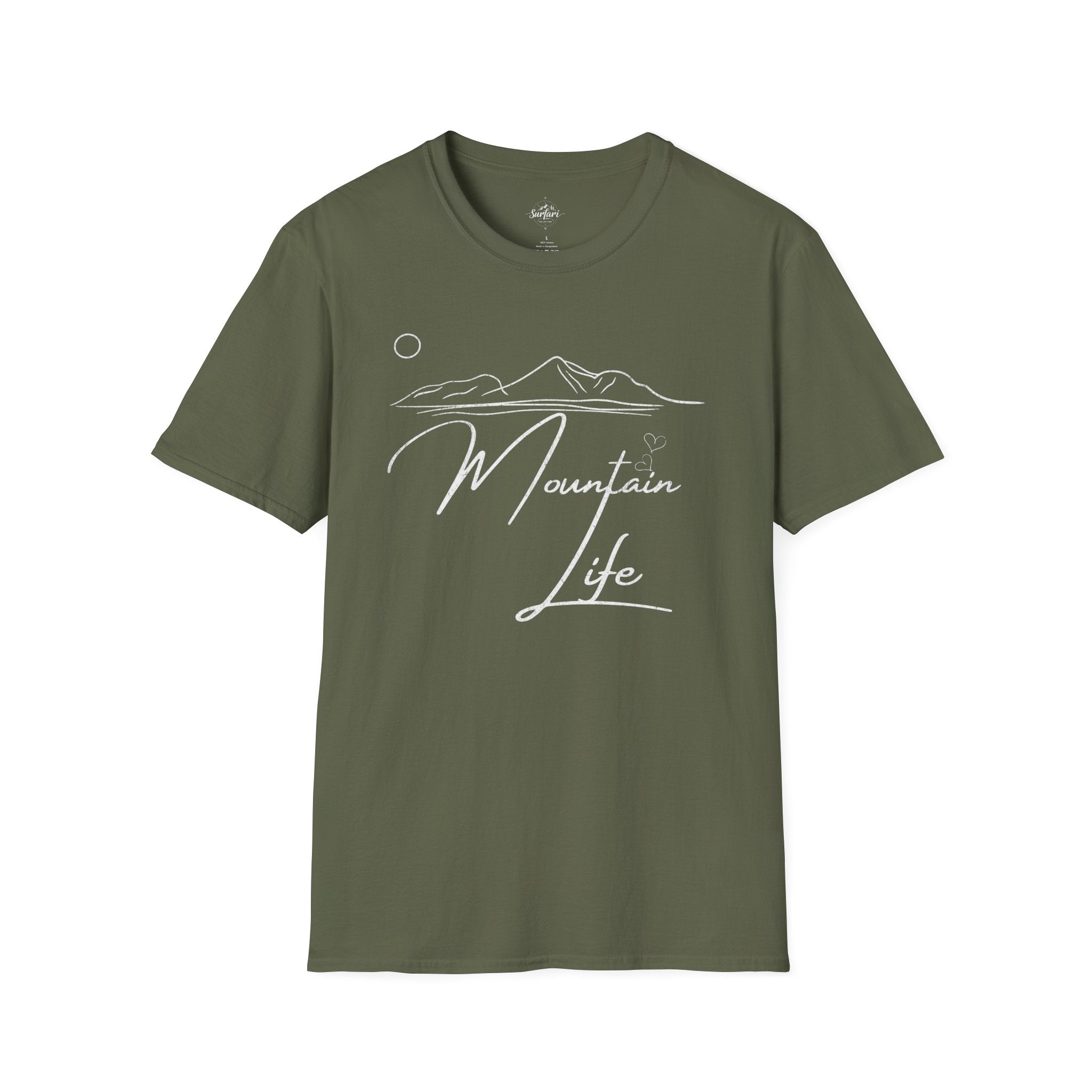 Printify T-Shirt Military Green / S Mountain Life