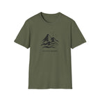 Printify T-Shirt Military Green / S Mountains and birds T-Shirt