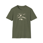 Printify T-Shirt Military Green / S Night Hike Raccoon