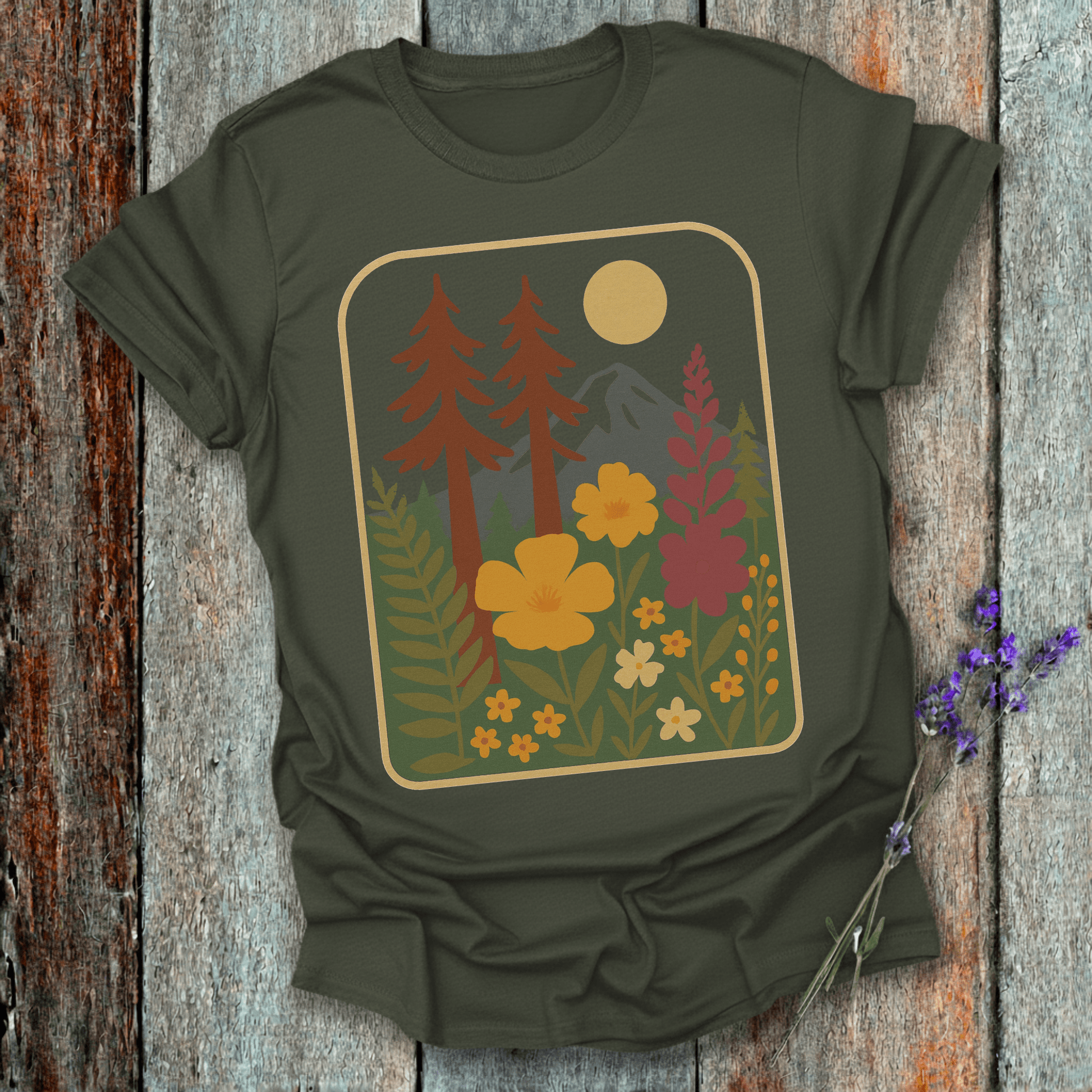 Printify T-Shirt Military Green / S Nightsky