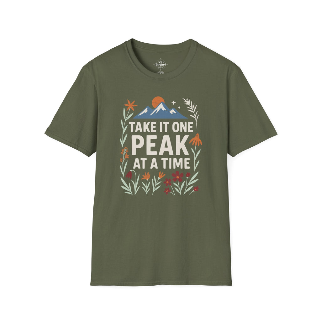 Printify T-Shirt Military Green / S One peak at a time