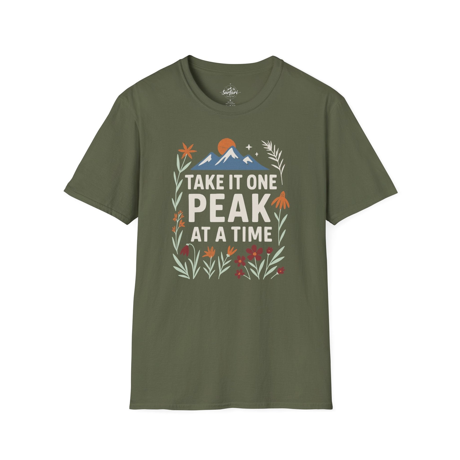 Printify T-Shirt Military Green / S One peak at a time