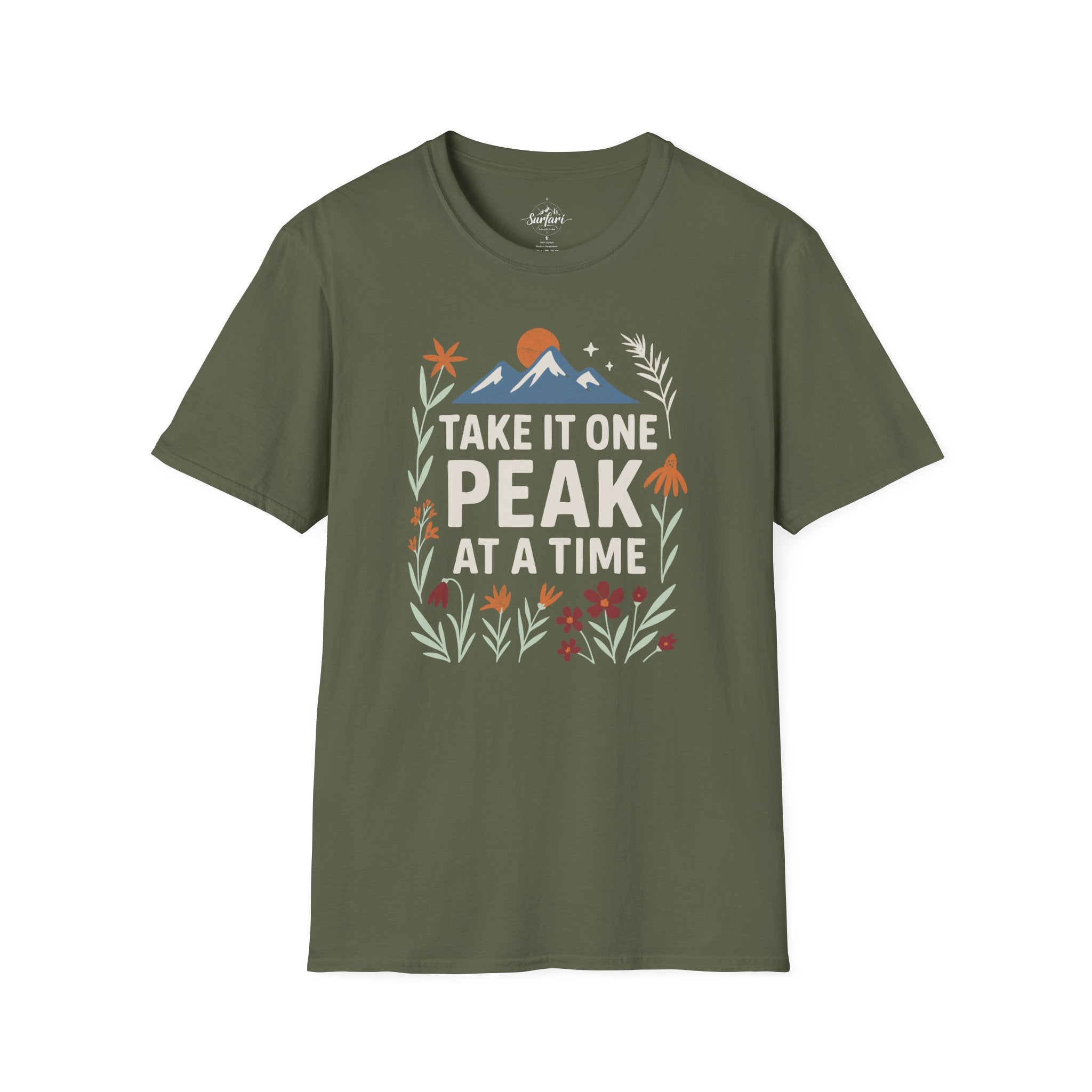 Printify T-Shirt Military Green / S One peak at a time