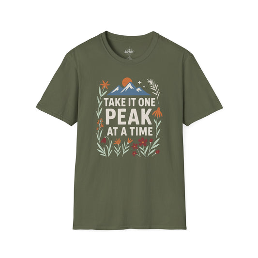 Printify T-Shirt Military Green / S One peak at a time