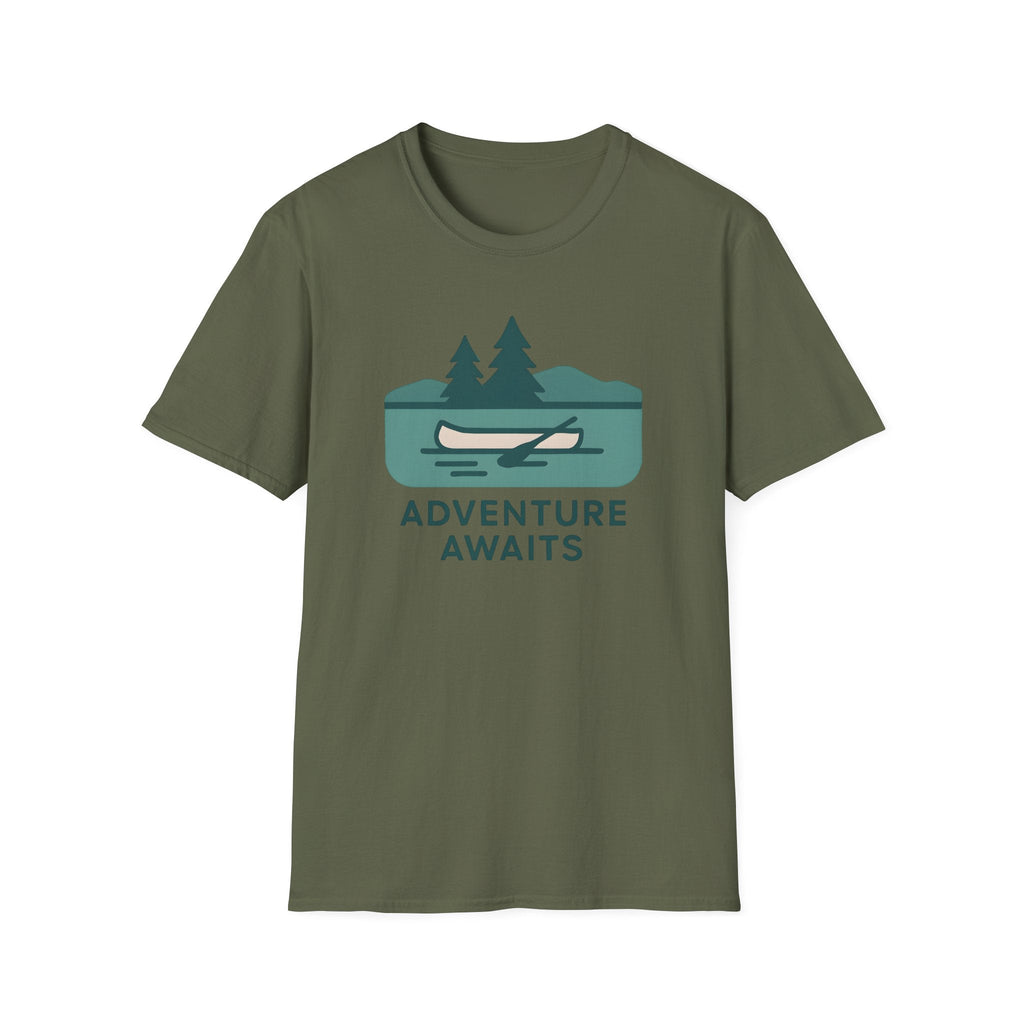 Printify T-Shirt Military Green / S Outdoor Adventure Awaits T-Shirt