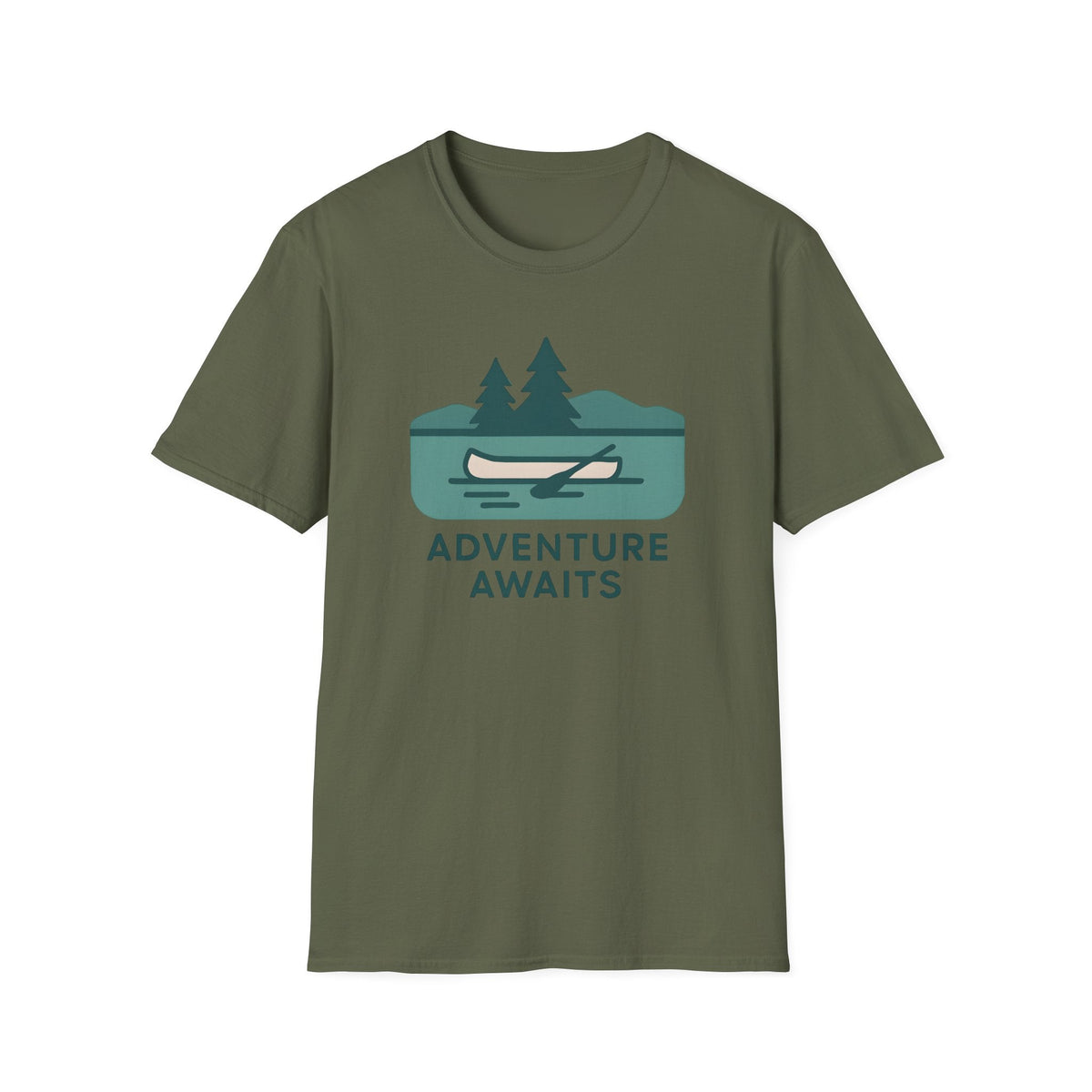 Printify T-Shirt Military Green / S Outdoor Adventure Awaits T-Shirt