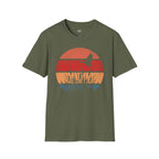 Printify T-Shirt Military Green / S Retro Sunset Duck