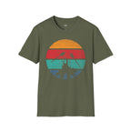 Printify T-Shirt Military Green / S Retro Sunset Roasted Marshmallows